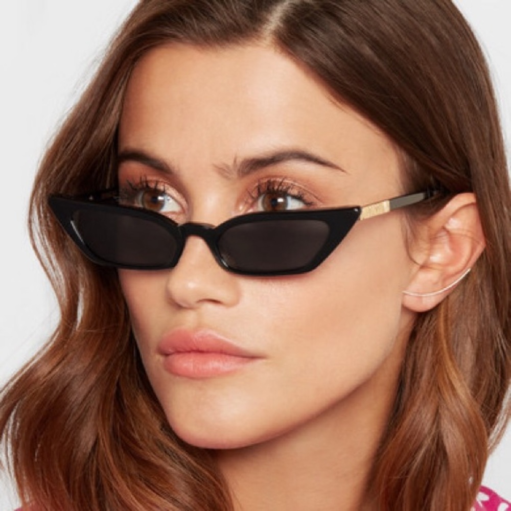 Poppy Lissiman Black Le Skinny Sunglasses